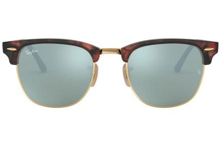 Okulary przeciwsłoneczne Ray-Ban Clubmaster Flash Lenses RB3016 114530 Browline Havana