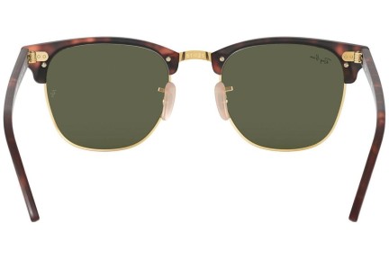 Okulary przeciwsłoneczne Ray-Ban Clubmaster Flash Lenses RB3016 114530 Browline Havana