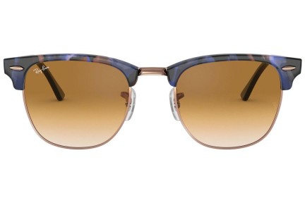 Okulary przeciwsłoneczne Ray-Ban Clubmaster Fleck RB3016 125651 Browline Niebieskie