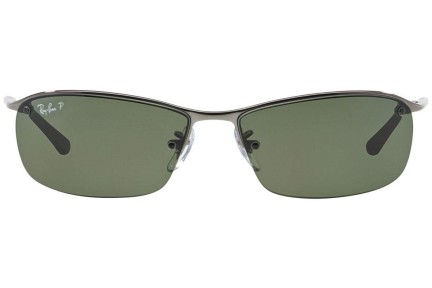 Okulary przeciwsłoneczne Ray-Ban RB3183 004/9A Polarized Prostokątne Srebrne