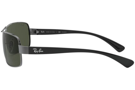 Okulary przeciwsłoneczne Ray-Ban RB3379 004/58 Polarized Prostokątne Srebrne