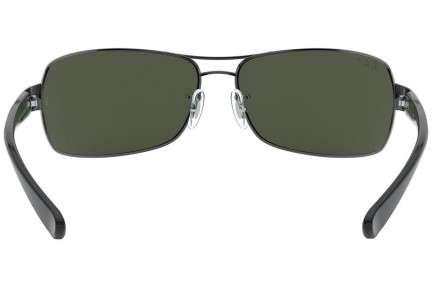 Okulary przeciwsłoneczne Ray-Ban RB3379 004/58 Polarized Prostokątne Srebrne