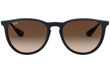 Okulary przeciwsłoneczne Ray-Ban Erika Classic RB4171 631513 Okrągłe Brązowe