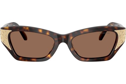 Okulary przeciwsłoneczne Swarovski SK6029 100273 Kocie oczy Havana