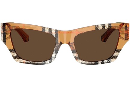 Okulary przeciwsłoneczne Burberry BE4441U 414673 Kwadratowe Brązowe