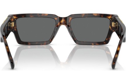 Okulary przeciwsłoneczne Versace VE4459F 108/87 Kwadratowe Havana