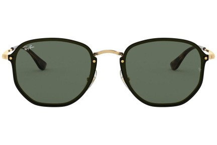 Okulary przeciwsłoneczne Ray-Ban Blaze Hexagonal Blaze Collection RB3579N 001/71 Kwadratowe Czarne