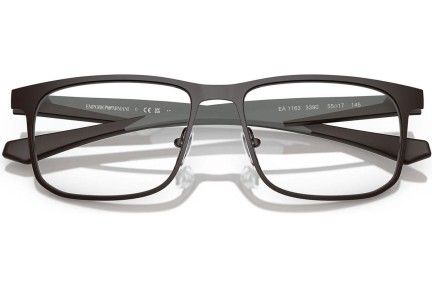 Okulary korekcyjne Emporio Armani EA1163 3390 Kwadratowe Brązowe