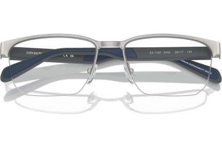 Okulary korekcyjne Emporio Armani EA1162 3045 Prostokątne Srebrne