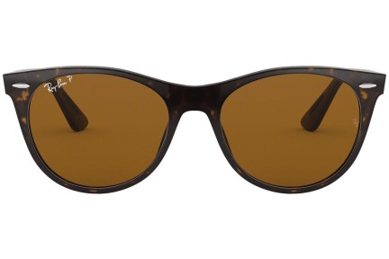 Okulary przeciwsłoneczne Ray-Ban Wayfarer II Classic RB2185 902/57 Polarized Kwadratowe Havana