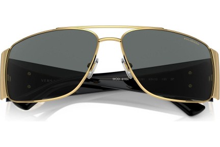 Okulary przeciwsłoneczne Versace VE2163 100281 Polarized Prostokątne Złote