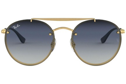 Okulary przeciwsłoneczne Ray-Ban Blaze Round Double Bridge Blaze Collection RB3614N 91400S Okrągłe Złote