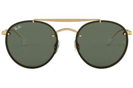 Okulary przeciwsłoneczne Ray-Ban Blaze Round Double Bridge Blaze Collection RB3614N 914071 Okrągłe Złote