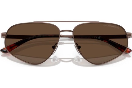 Okulary przeciwsłoneczne Emporio Armani EA2156 300673 Pilotki (Aviator) Brązowe