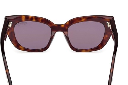 Okulary przeciwsłoneczne Tom Ford Athena FT1190 52H Polarized Kocie oczy Havana