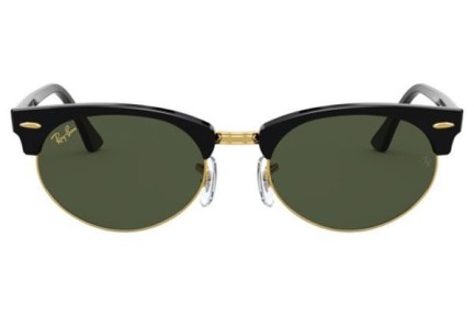 Okulary przeciwsłoneczne Ray-Ban Clubmaster Oval RB3946 130331 Browline Czarne