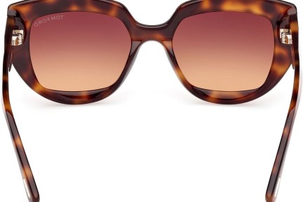 Okulary przeciwsłoneczne Tom Ford Saltzman FT1192 53F Kocie oczy Havana