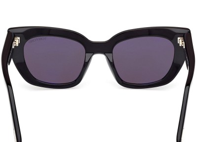 Okulary przeciwsłoneczne Tom Ford Athena FT1190 01A Kocie oczy Czarne