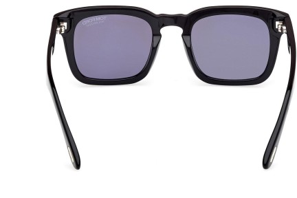 Okulary przeciwsłoneczne Tom Ford Dax FT0751 01D Polarized Kwadratowe Czarne