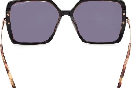 Okulary przeciwsłoneczne Tom Ford FT1039 05D Polarized Kwadratowe Czarne