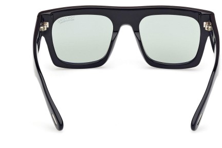 Okulary przeciwsłoneczne Tom Ford Fausto FT0711 01N Flat Top Czarne