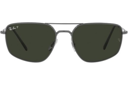 Okulary przeciwsłoneczne Ray-Ban RB3666 004/N5 Polarized Prostokątne Szare