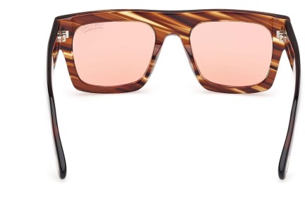 Okulary przeciwsłoneczne Tom Ford Fausto FT0711 53E Flat Top Havana