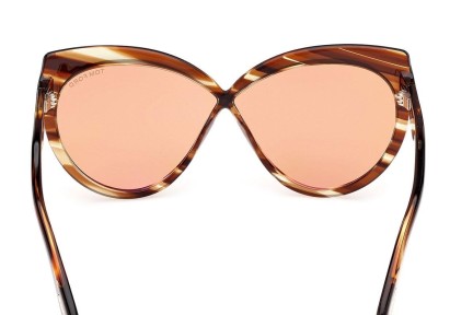 Okulary przeciwsłoneczne Tom Ford Beatrice FT1196 53E Kocie oczy Havana