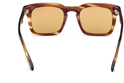 Okulary przeciwsłoneczne Tom Ford Dax FT0751 53E Kwadratowe Havana