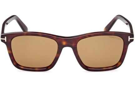 Okulary przeciwsłoneczne Tom Ford Barron FT1179 52E Kwadratowe Havana