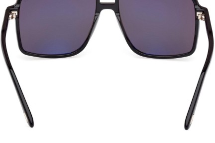 Okulary przeciwsłoneczne Tom Ford Kemp FT1177 01A Kwadratowe Czarne