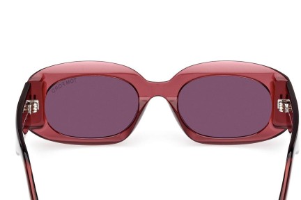 Okulary przeciwsłoneczne Tom Ford Cielle FT1187 69E Owalne Czerwone