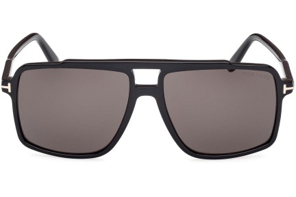 Okulary przeciwsłoneczne Tom Ford Kemp FT1177 01A Kwadratowe Czarne