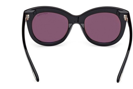 Okulary przeciwsłoneczne Tom Ford Odette FT1189 01E Kocie oczy Czarne