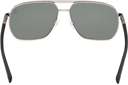 Okulary przeciwsłoneczne Timberland TB00027 08R Polarized Kwadratowe Srebrne