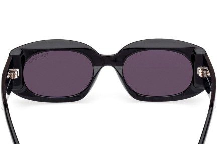 Okulary przeciwsłoneczne Tom Ford Cielle FT1187 01A Owalne Czarne