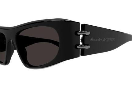 Okulary przeciwsłoneczne Alexander McQueen AM0471S 001 Prostokątne Czarne