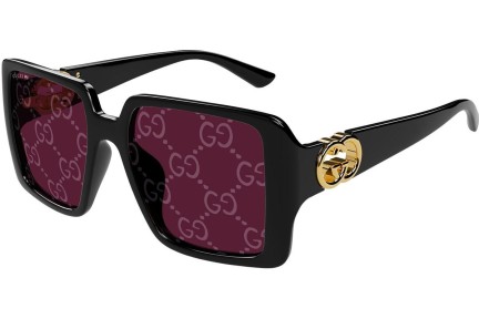 Okulary przeciwsłoneczne Gucci GG1692S 006 Kwadratowe Czarne