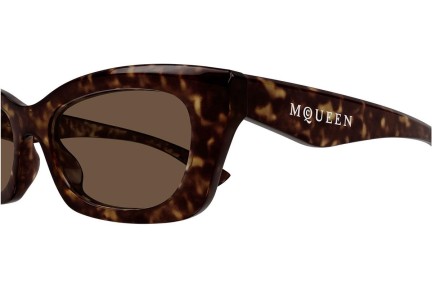 Okulary przeciwsłoneczne Alexander McQueen AM0474S 002 Prostokątne Havana