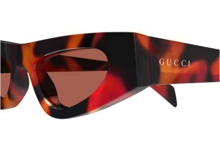 Okulary przeciwsłoneczne Gucci GG1779S 005 Kocie oczy Havana