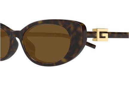 Okulary przeciwsłoneczne Gucci GG1680S 004 Owalne Havana