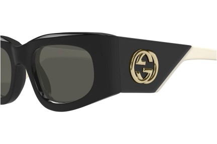 Okulary przeciwsłoneczne Gucci GG1664S 001 Kwadratowe Czarne