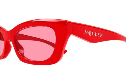 Okulary przeciwsłoneczne Alexander McQueen AM0474S 003 Prostokątne Czerwone