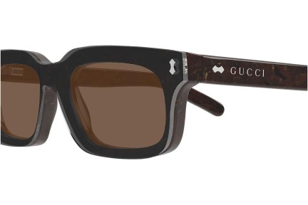 Okulary przeciwsłoneczne Gucci GG1711S 003 Kwadratowe Brązowe