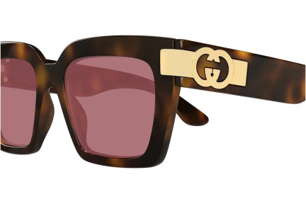 Okulary przeciwsłoneczne Gucci GG1689S 002 Kwadratowe Havana