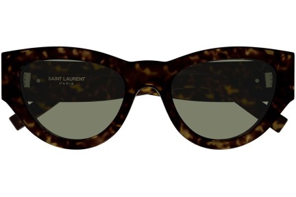 Okulary przeciwsłoneczne Saint Laurent SLM94 008 Kocie oczy Havana