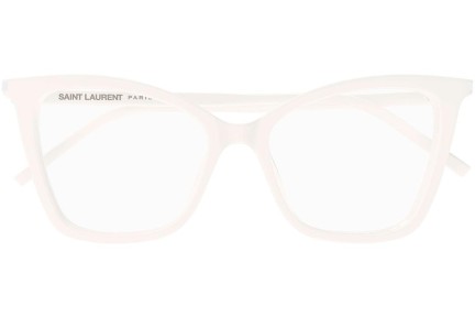 Okulary korekcyjne Saint Laurent SL386 014 Kocie oczy Białe