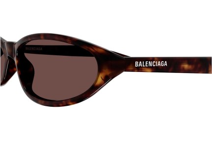 Okulary przeciwsłoneczne Balenciaga BB0007S 013 Owalne Havana