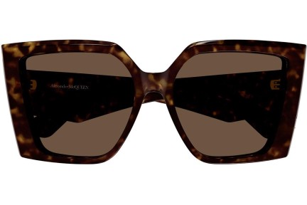 Okulary przeciwsłoneczne Alexander McQueen AM0467S 002 Kwadratowe Havana