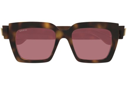 Okulary przeciwsłoneczne Gucci GG1689S 002 Kwadratowe Havana